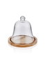 Hermia CAM0390 Plato para servir tartas de cristal transparente
